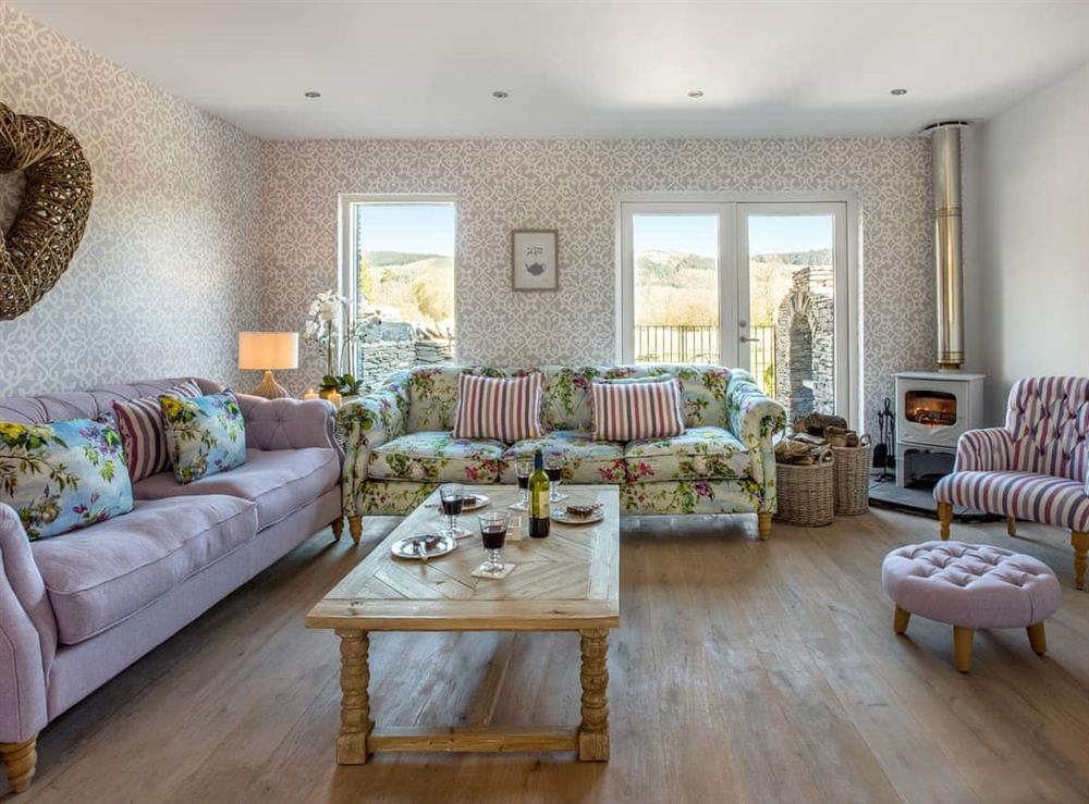 Living room at The Owl Nest in Newby Bridge, near Lowick, Cumbria