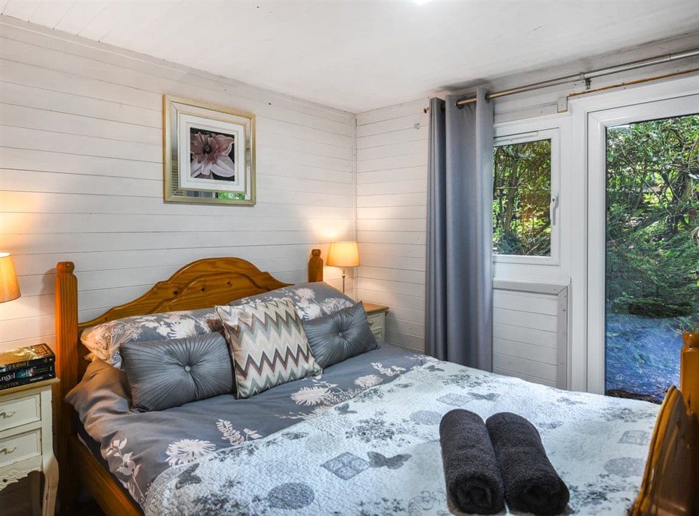 Double bedroom at The Owls Nest in Machynlleth, Powys