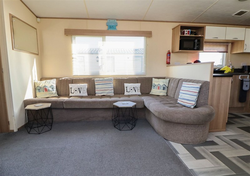 The living area at The Pad, Prestatyn