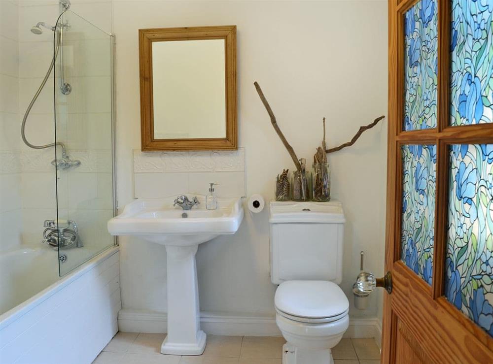 Well presented bathroom at The Paint Box in Heasley Mill, near South Molton, Devon
