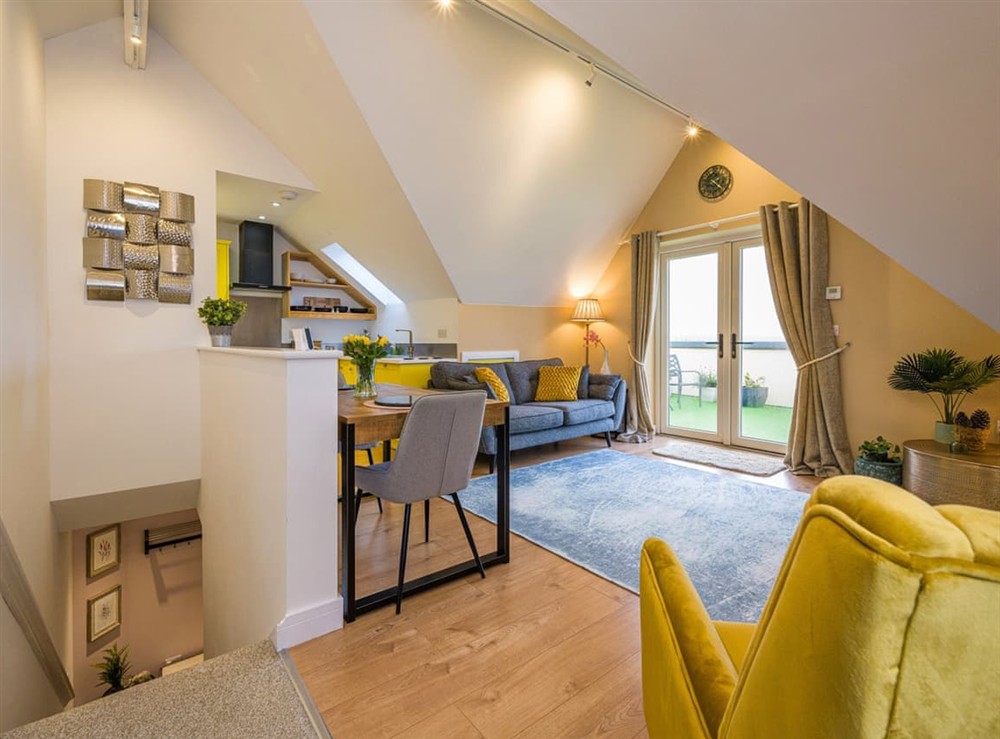 Living area at The Panorama in Truro, Cornwall