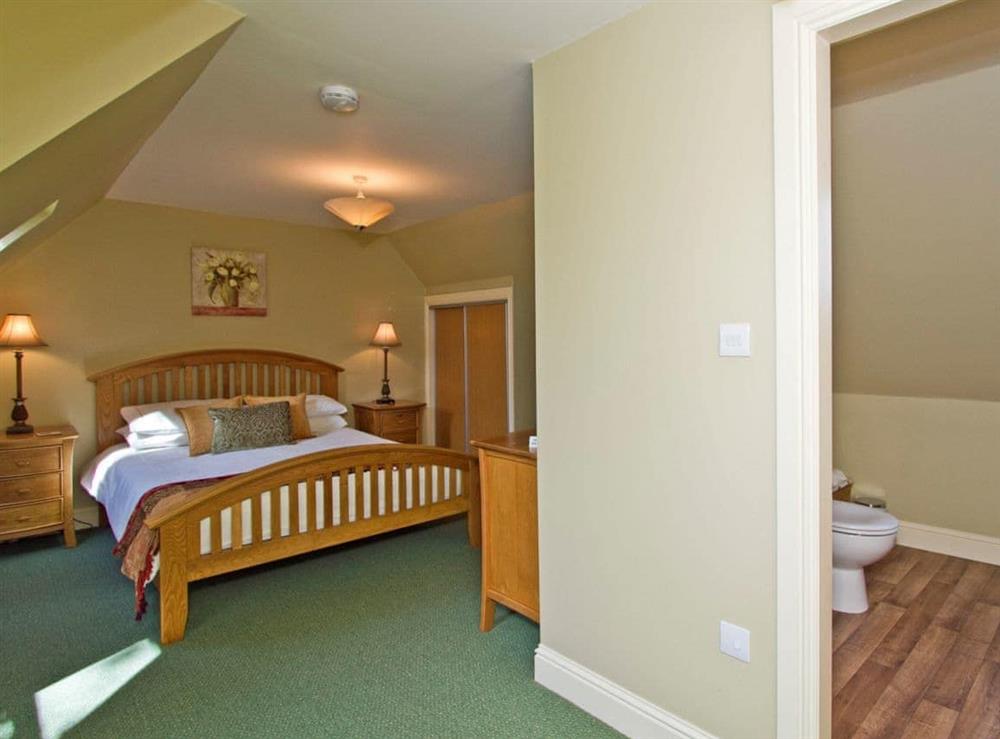Double bedroom with en-suite bathroom at The Parlour in By Carnwath, S. Lanarkshire., Great Britain