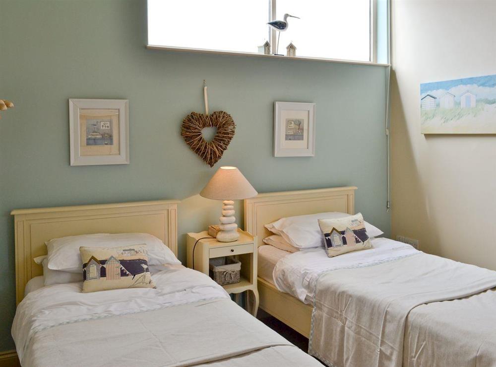Charming twin bedroom at The Pavilion in Killerby, near Scarborough, N. Yorks., North Yorkshire