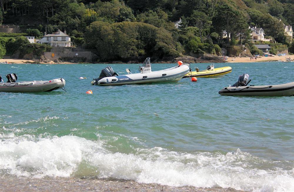 Woodside private beach and moorings at The Penthouse (Woodside) in Bennett Road, Salcombe