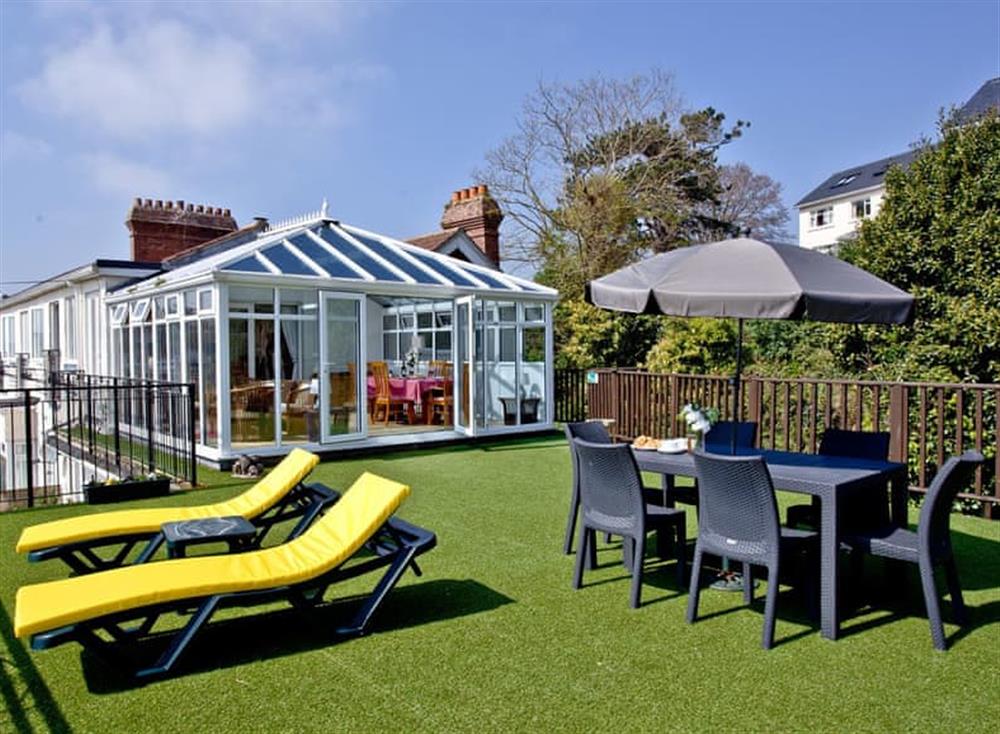 Outdoor area at The Penthouse, 7 Roundham Heights in Paignton, South Devon