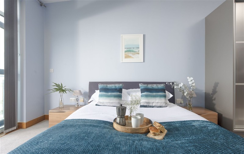 A photo of the bedroom at