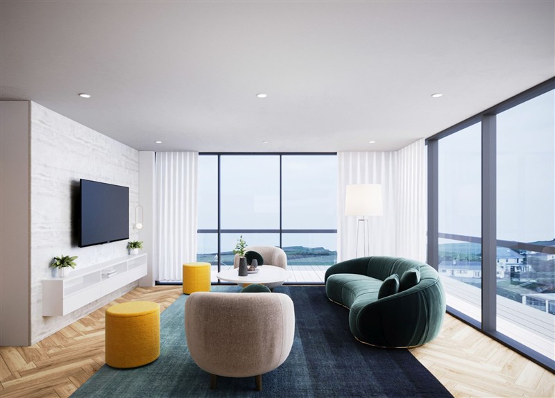 The living room at 