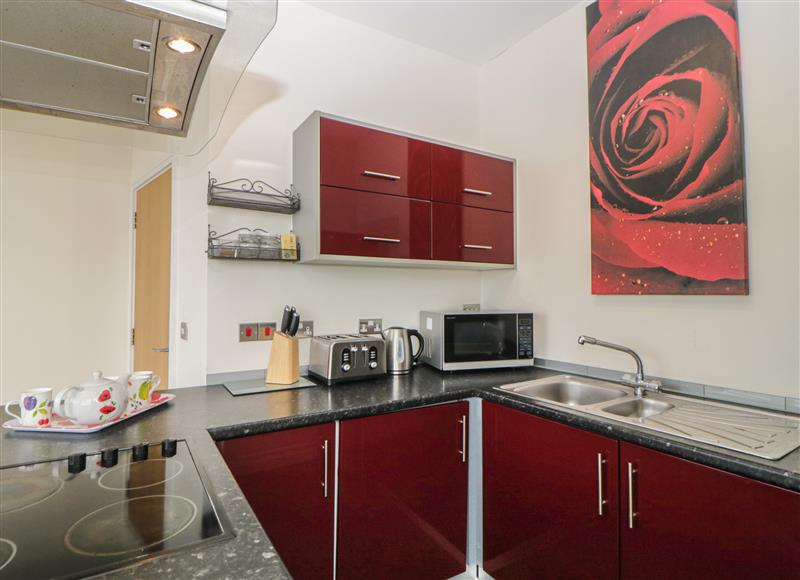 This is the kitchen at The Penthouse, Phoenix Quay, Plymouth