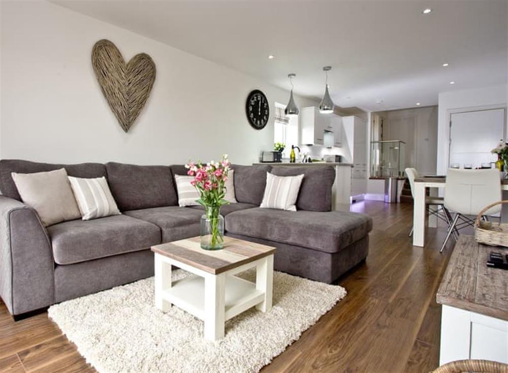 Open plan living space at The Penthouse in Sunnymead, Exmouth