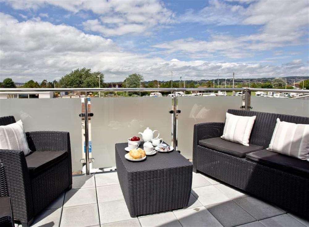 Patio at The Penthouse in Sunnymead, Exmouth