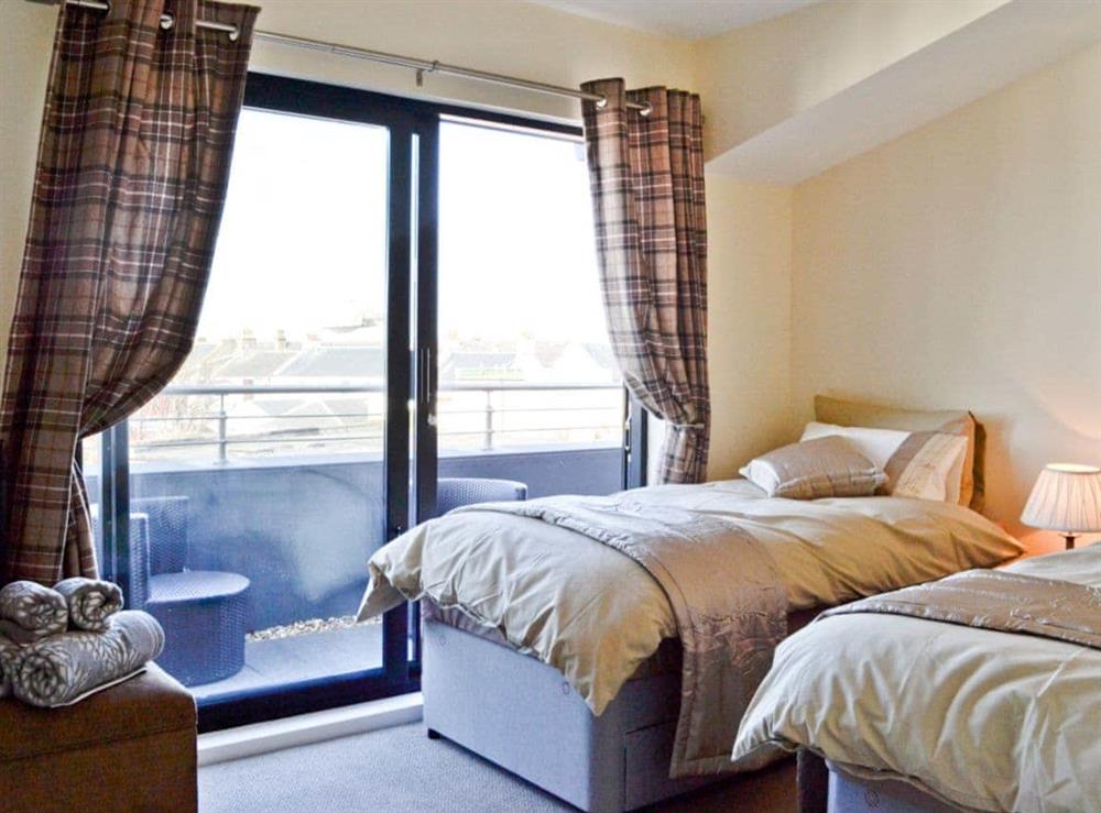 Twin bedroom at The Penthouse in Troon, Ayrshire
