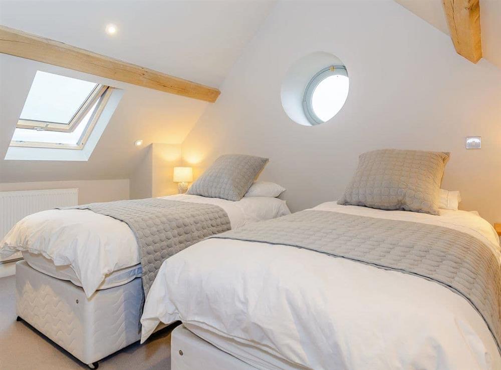 Twin bedroom at The Pig Sty in Chew Magna, near Bath, Avon