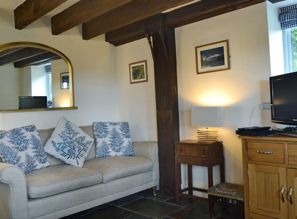 Cosy living area with wood burner (photo 2) at The Pigsty Cottage in Oswestry, Shropshire