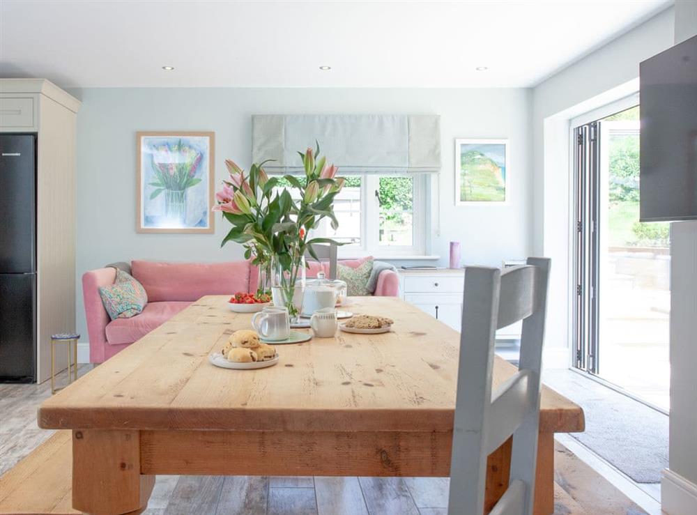 Dining Area at The Pink House in Branscombe, Cornwall