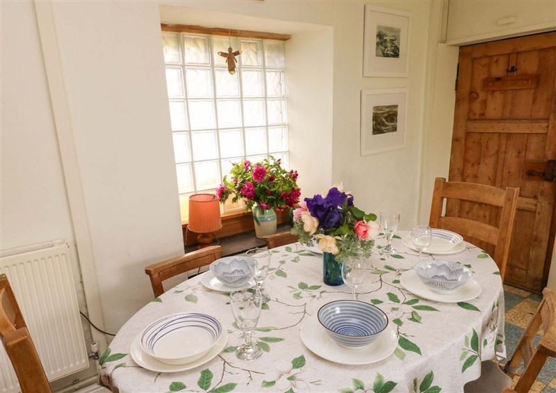 Dining room at The Pink House, Nine Wells near Solva