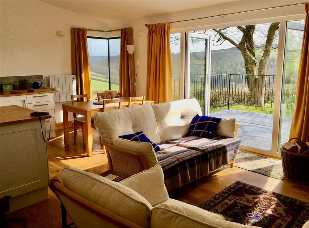 Living area at The Platt in Rezare, near Launceston, Cornwall