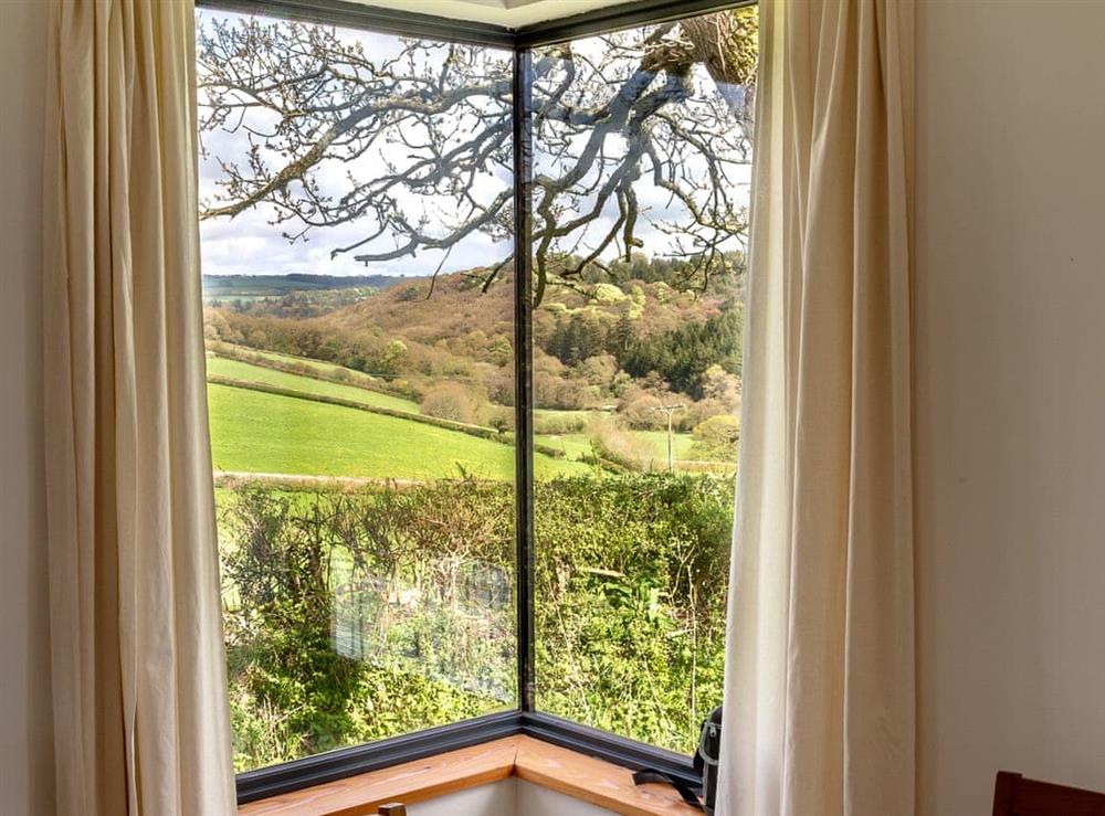 Lovely view from the corner window at The Platt in Rezare, near Launceston, Cornwall