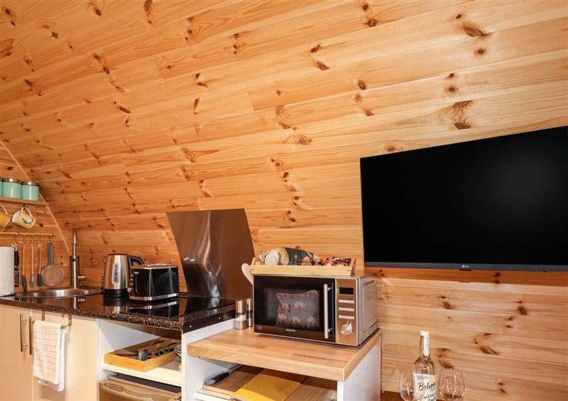 The kitchen at The Pod at Greenbank, Kilbride near Broadford