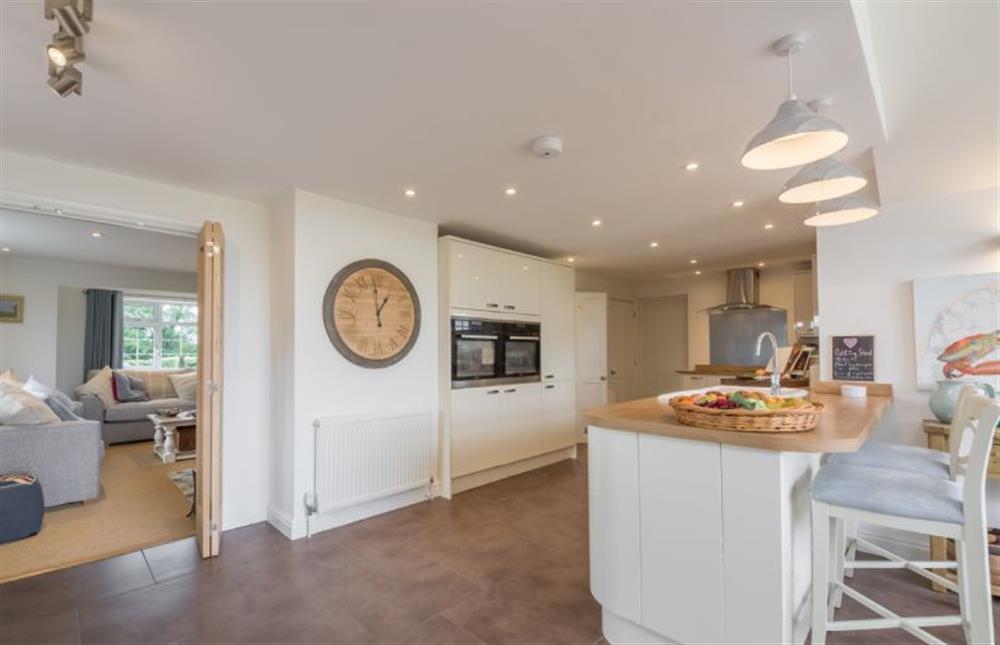 Ground floor: Kitchen with view to sitting room at The Potting Shed and Bothy, Ringstead near Hunstanton