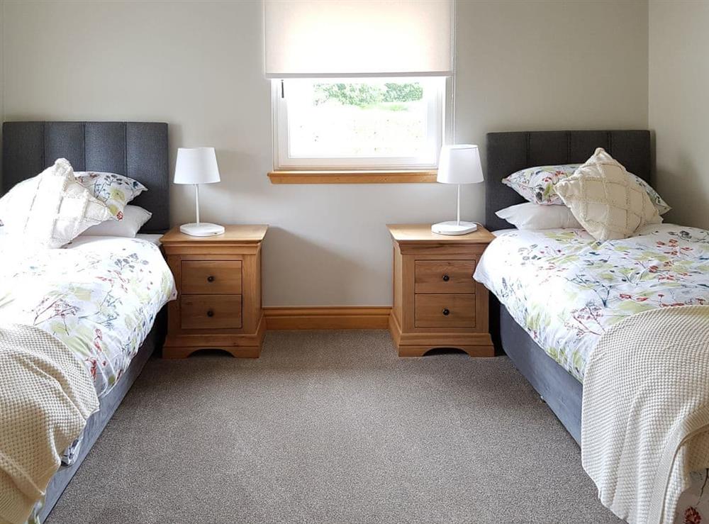 Comfortable twin bedroom at The Potting Shed in Leswalt, near Stranraer, Dumfries & Galloway, Wigtownshire