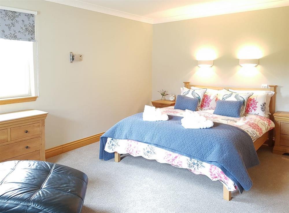 Relaxing double bedroom at The Potting Shed in Leswalt, near Stranraer, Dumfries & Galloway, Wigtownshire