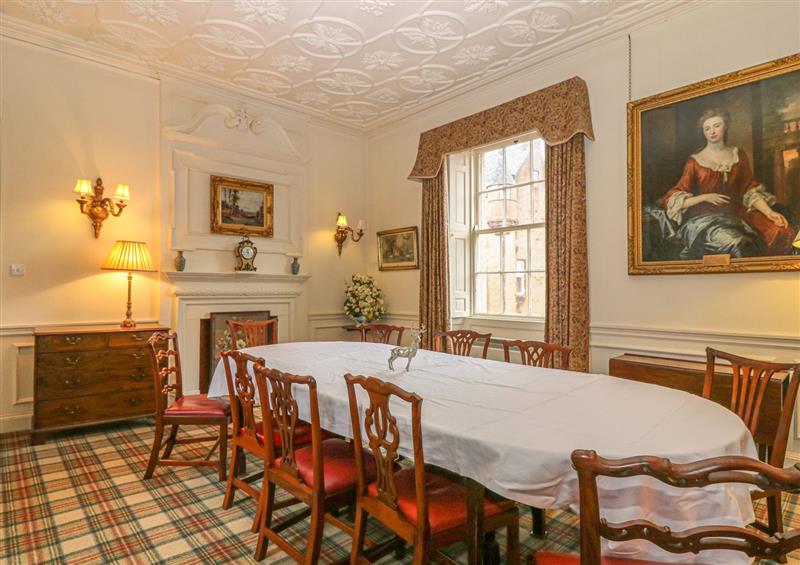 The dining room at The Preston Tower Apartment, Fyvie near Rothienorman