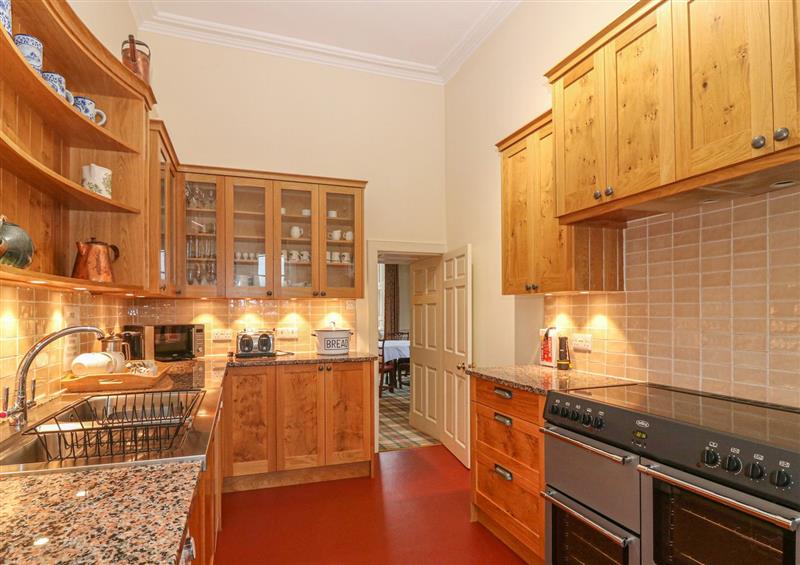 This is the kitchen at The Preston Tower Apartment, Fyvie near Rothienorman