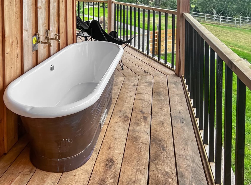 Decking at The Rabbit Hole in Abergele, Denbighshire