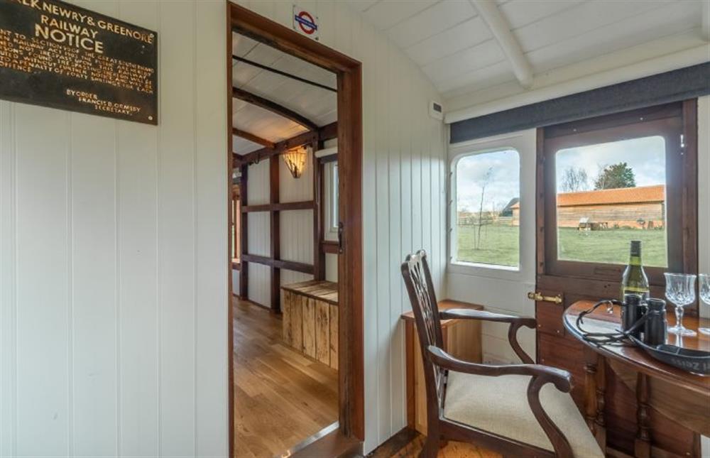Ground floor: Dining corner at The Railway Carriage, Melton Constable