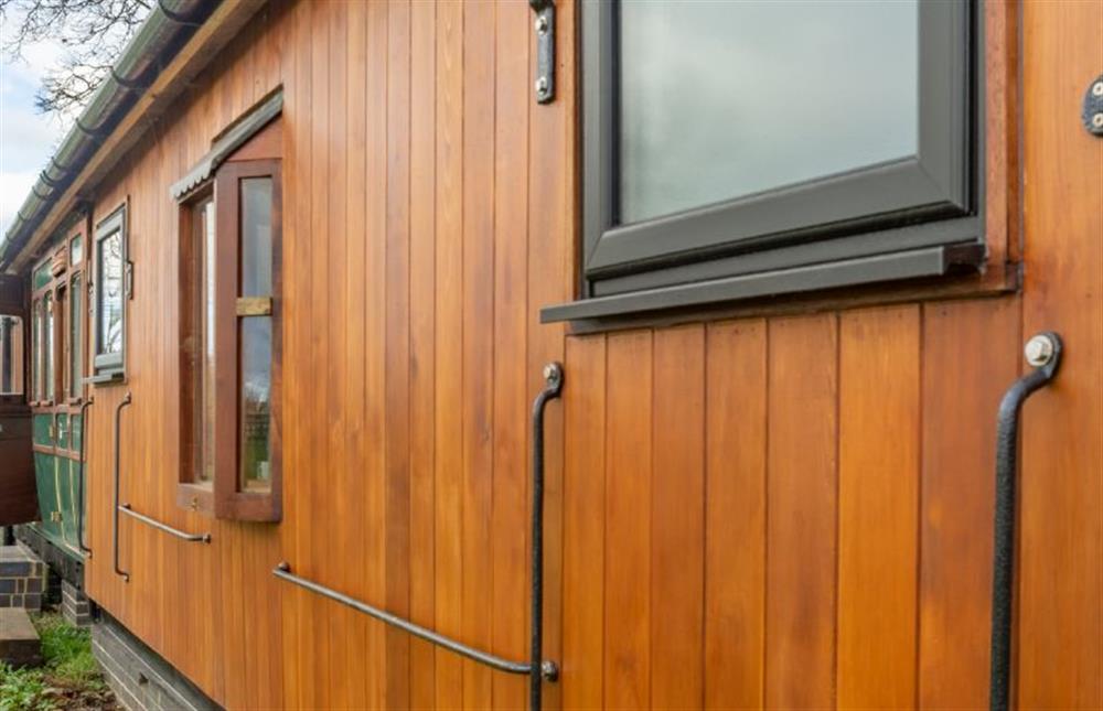 Original fittings indoors and out at The Railway Carriage, Melton Constable