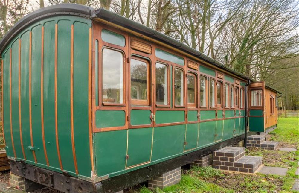 Outside view from the side at The Railway Carriage, Melton Constable