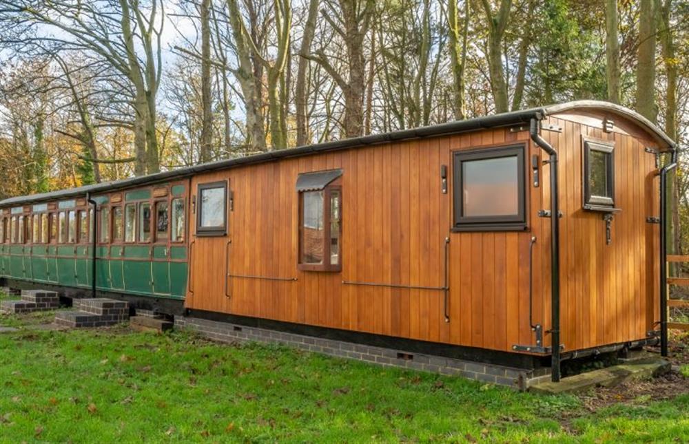 The Railway Carriage: Front elevation at The Railway Carriage, Melton Constable