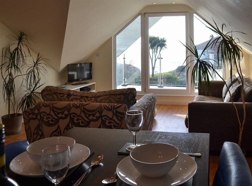 Open plan living space at The Ravine in Heybrook Bay, near Plymouth, Devon