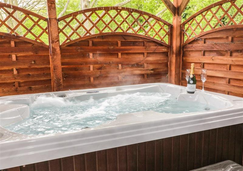 Enjoy the hot tub at The Red, Llanerch Park near St Asaph