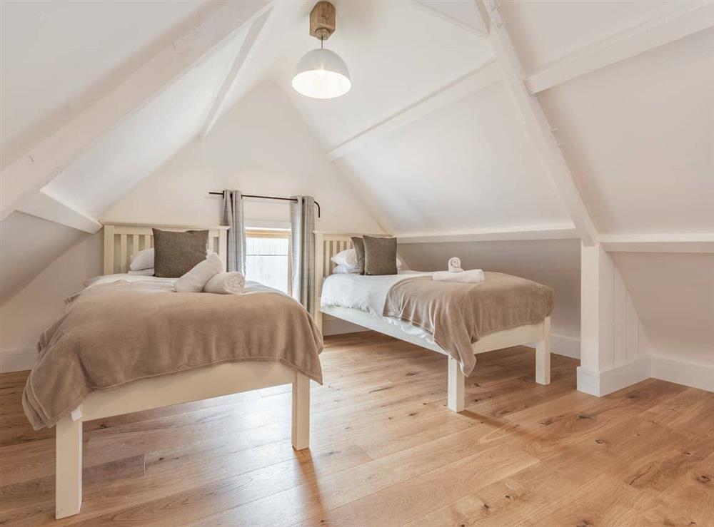 Twin bedroom at The Red Rooster in Arlingham, near Frampton-on-Severn, Gloucestershire