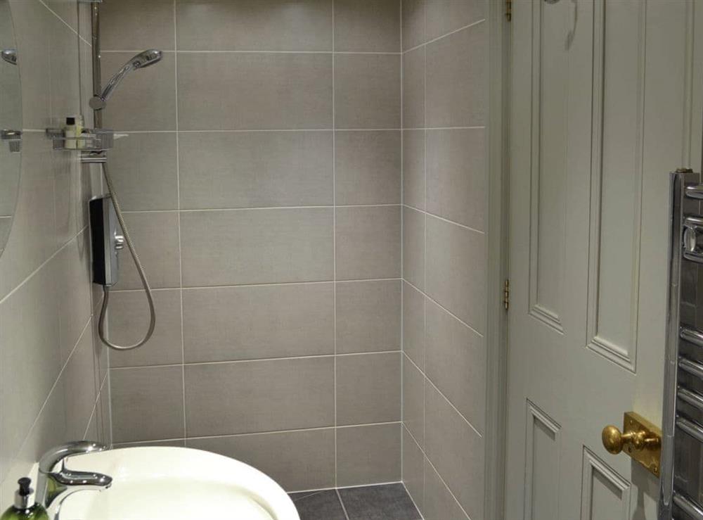Modern shower room at The Retreat in Ashover, near Matlock, Derbyshire