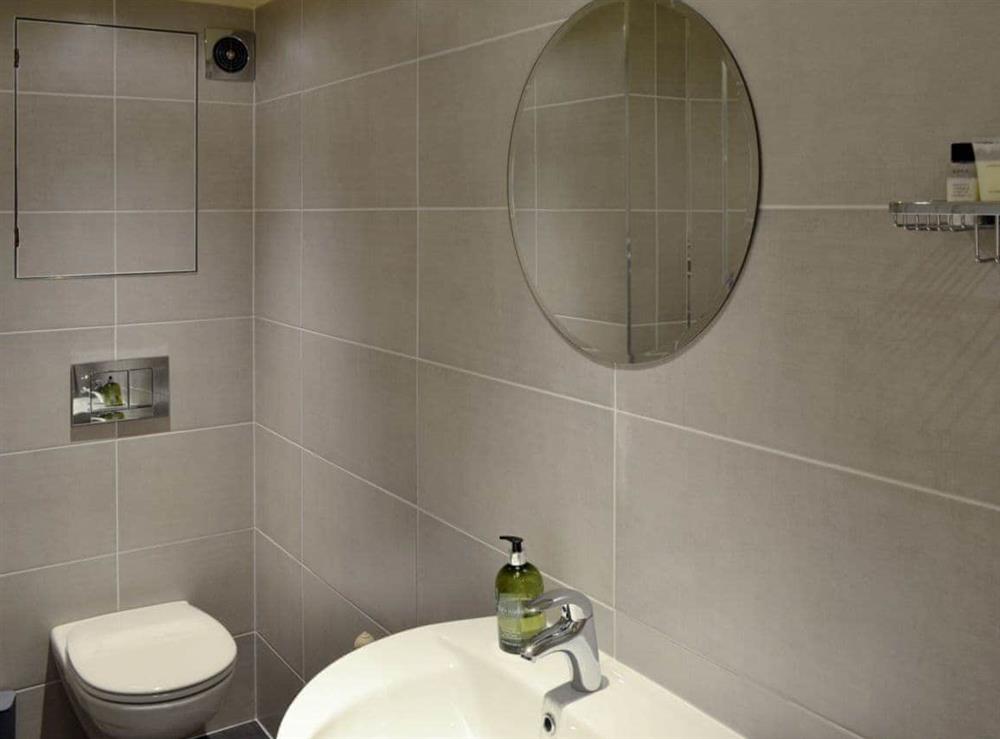 Shower room with toilet at The Retreat in Ashover, near Matlock, Derbyshire
