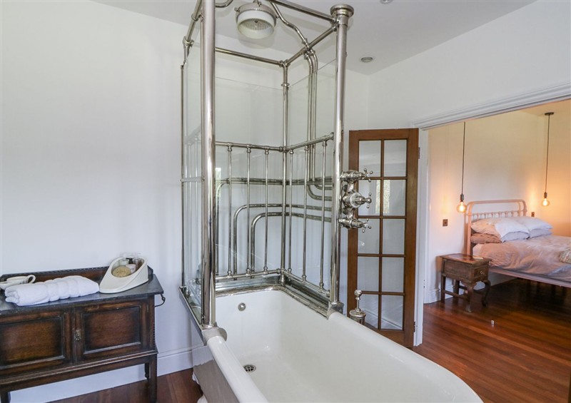 The bathroom at The Retreat at Glanrannell Park House, Llansawel