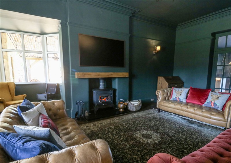 This is the living room at The Retreat at Glanrannell Park House, Llansawel