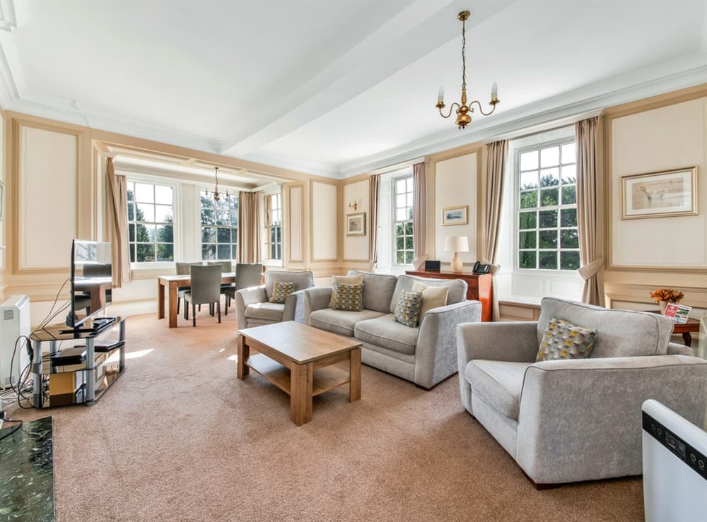 Living area at The Retreat at Seaview Sutton Hall in North Yorkshire, England