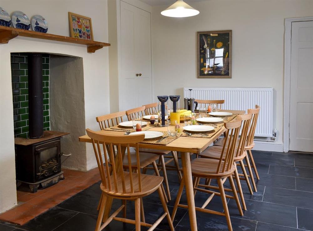Dining room at The Retreat in Burton Bradstock, near Bridport, England