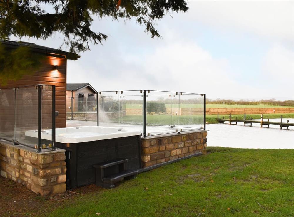 Hot tub at The Retreat in Nateby, near Lancaster, Lancashire