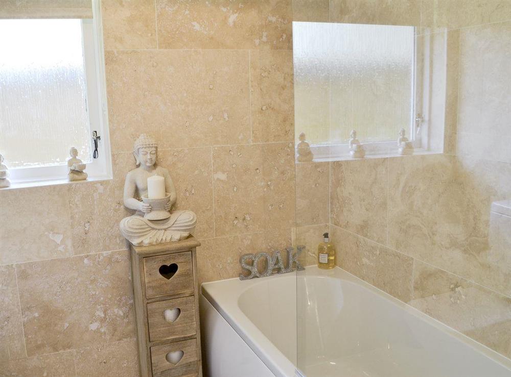 Tiled bathroom at The Retreat in Otterburn, near Bellingham, Northumberland