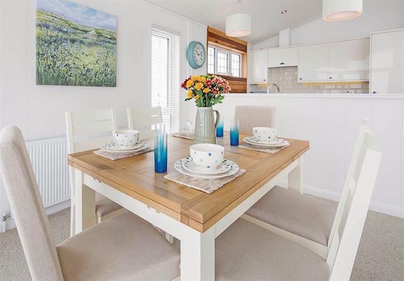 Dining area in Ash Lodge at The Retreat in South Molton, nr Barnstable