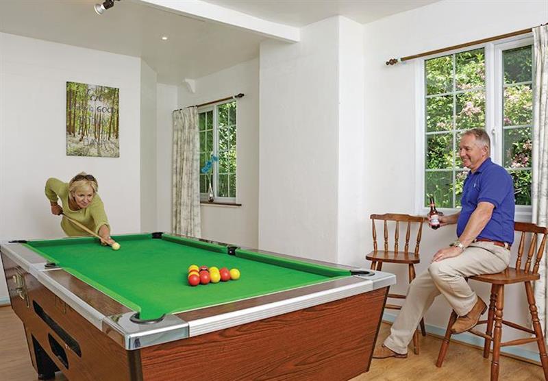 Games room at The Retreat in South Molton, nr Barnstable