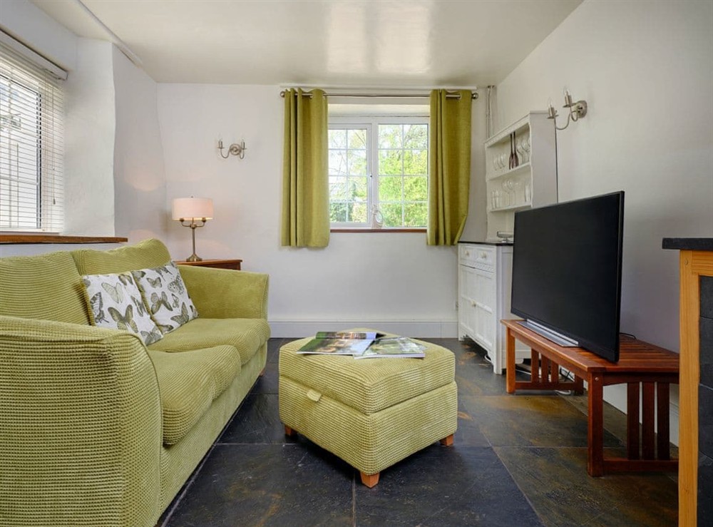 Living room at The Den, 