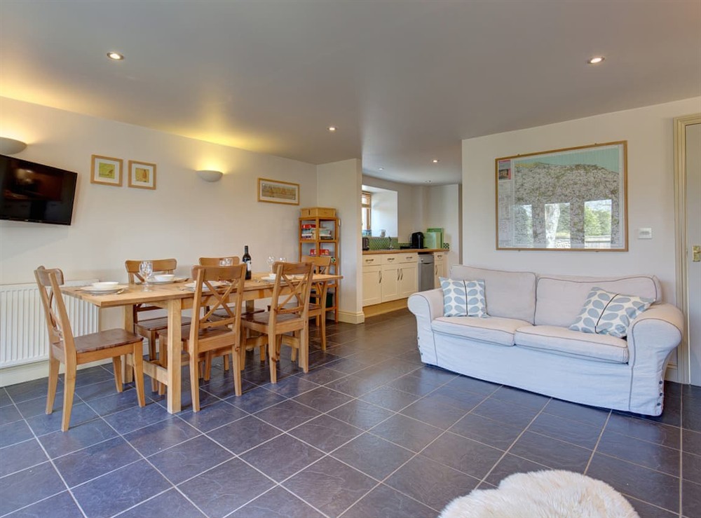 Living room/dining room at The Riding Stable in West Beckham, Norfolk