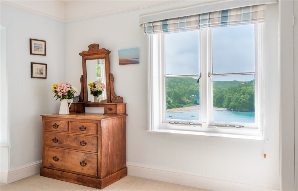 One of the bedrooms at The Ridings in Salcombe