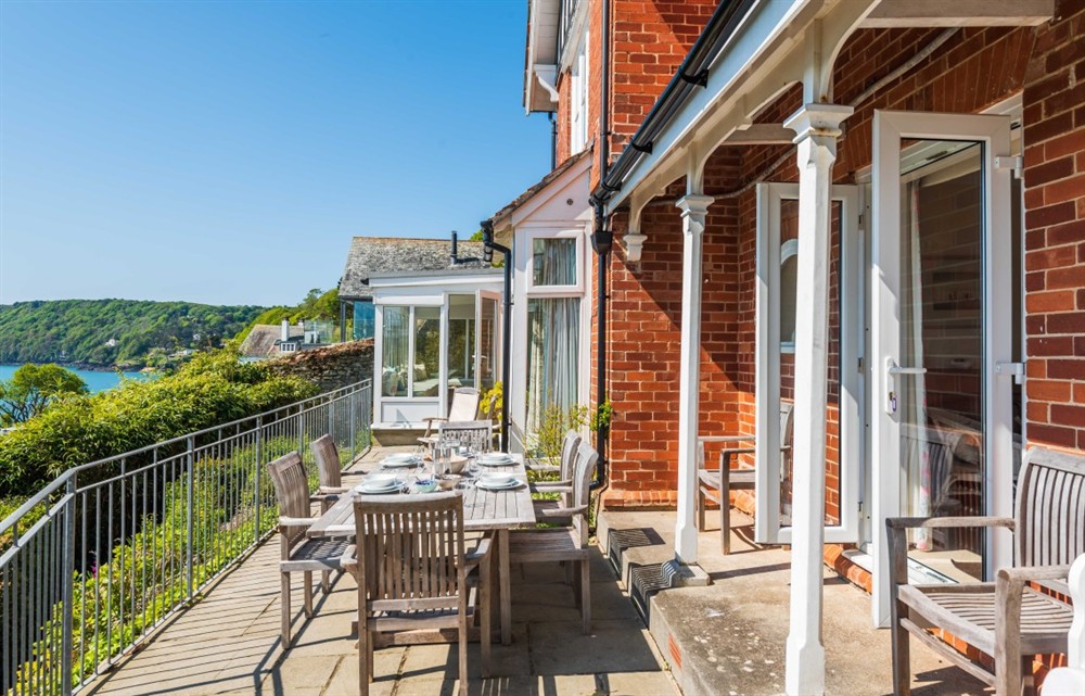 Outside at The Ridings in Salcombe