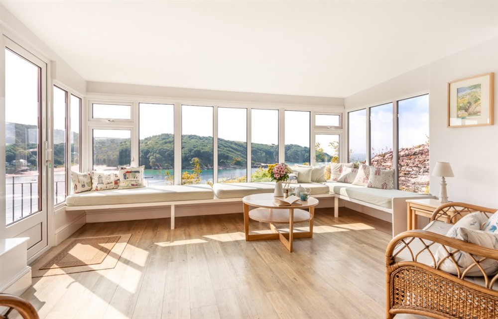 Relax in the living area at The Ridings in Salcombe